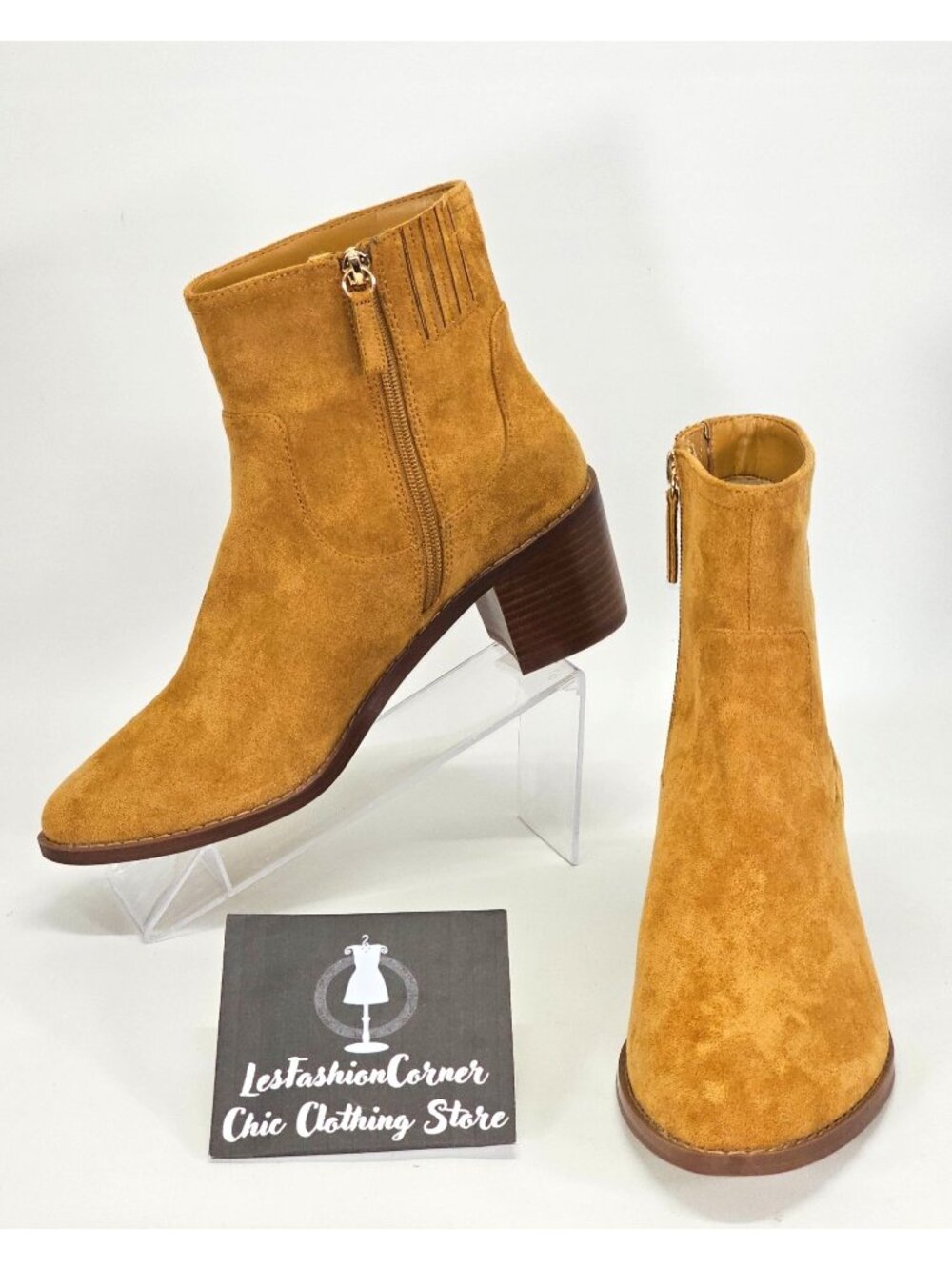 NWOB J Crew Women’s Golden Brandy Suede 2” Block Heel Booties Size 9 1837